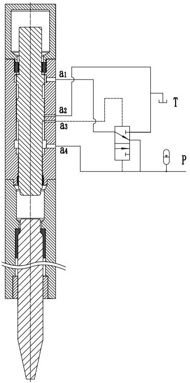 Static pressure suspension piston type hydraulic breaking hammer