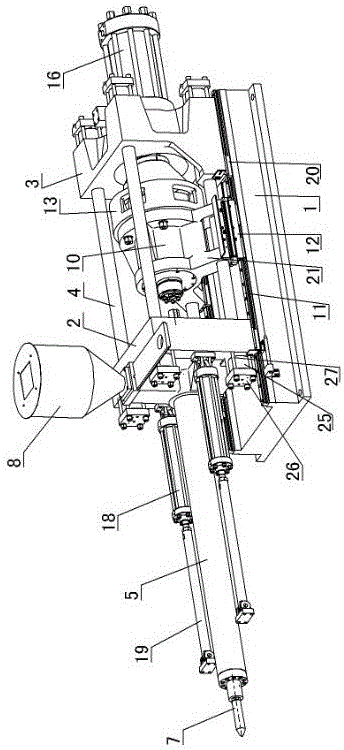 Straight line type high-speed single-cylinder injection mechanism