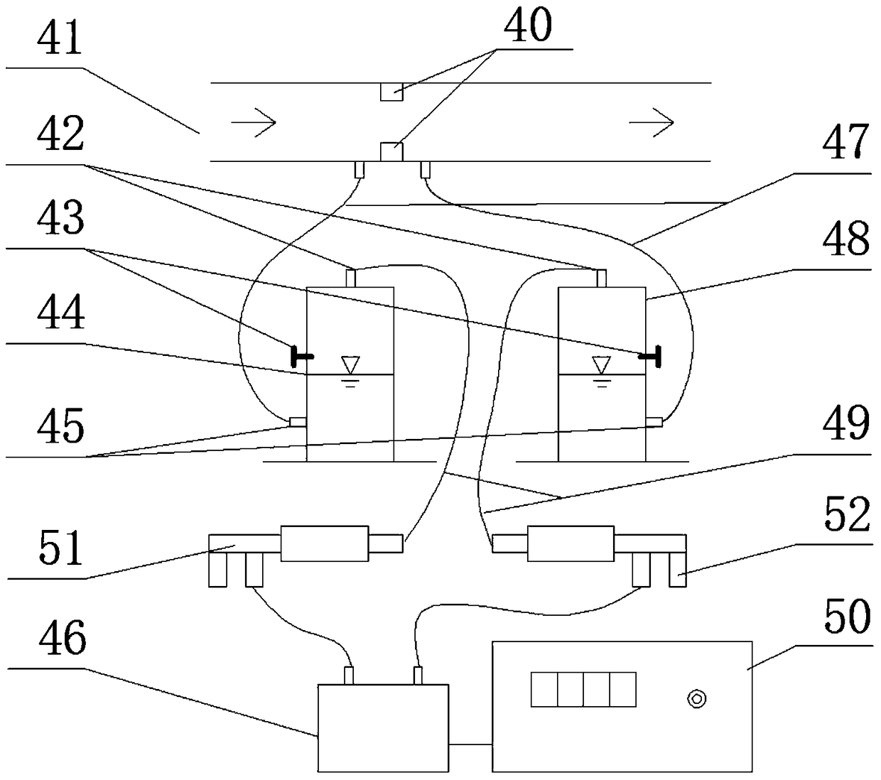Self-circulation open channel experimental device with teaching effect flow digital display