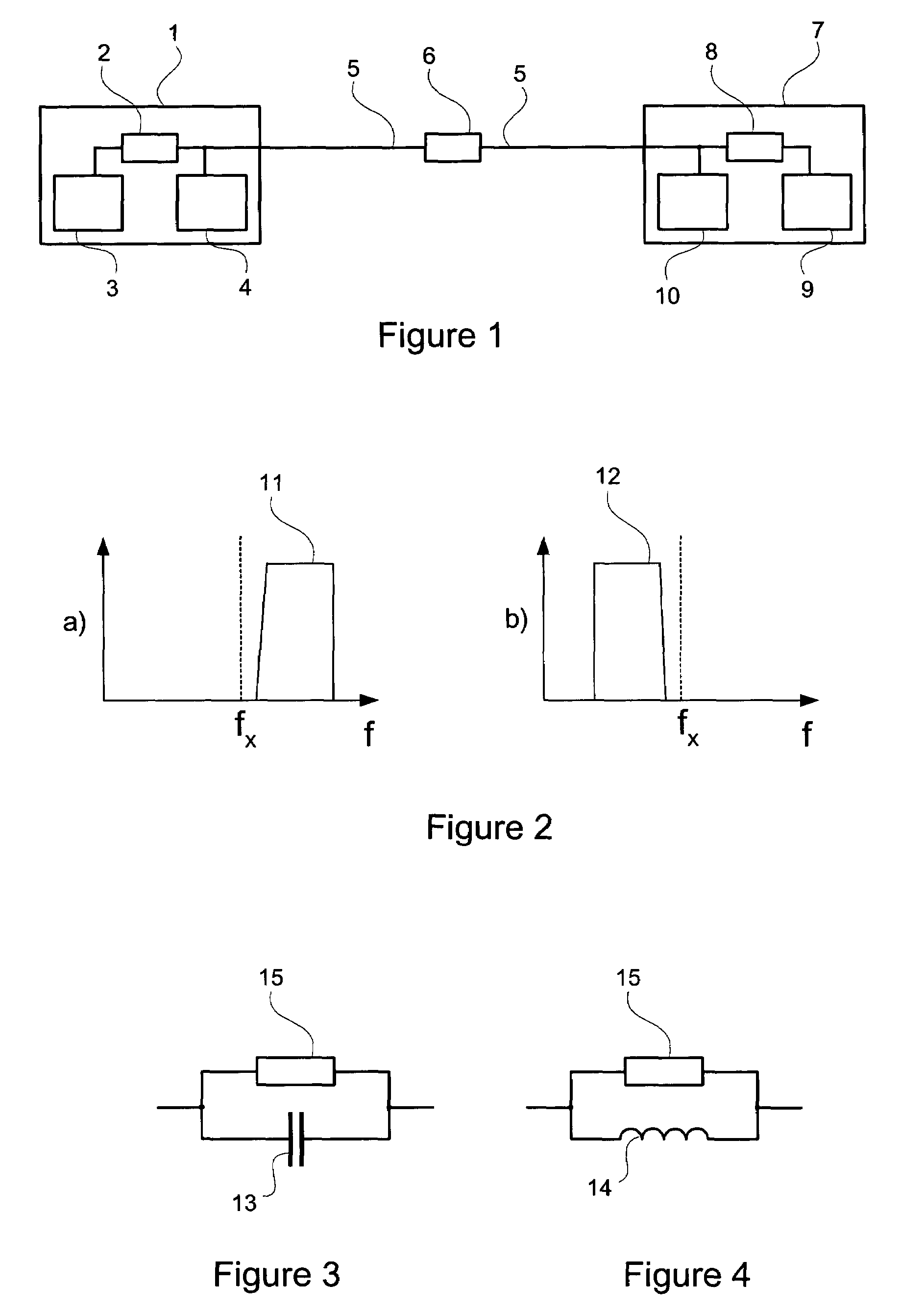 Transceiver for bidirectional frequency division multiplexed transmission