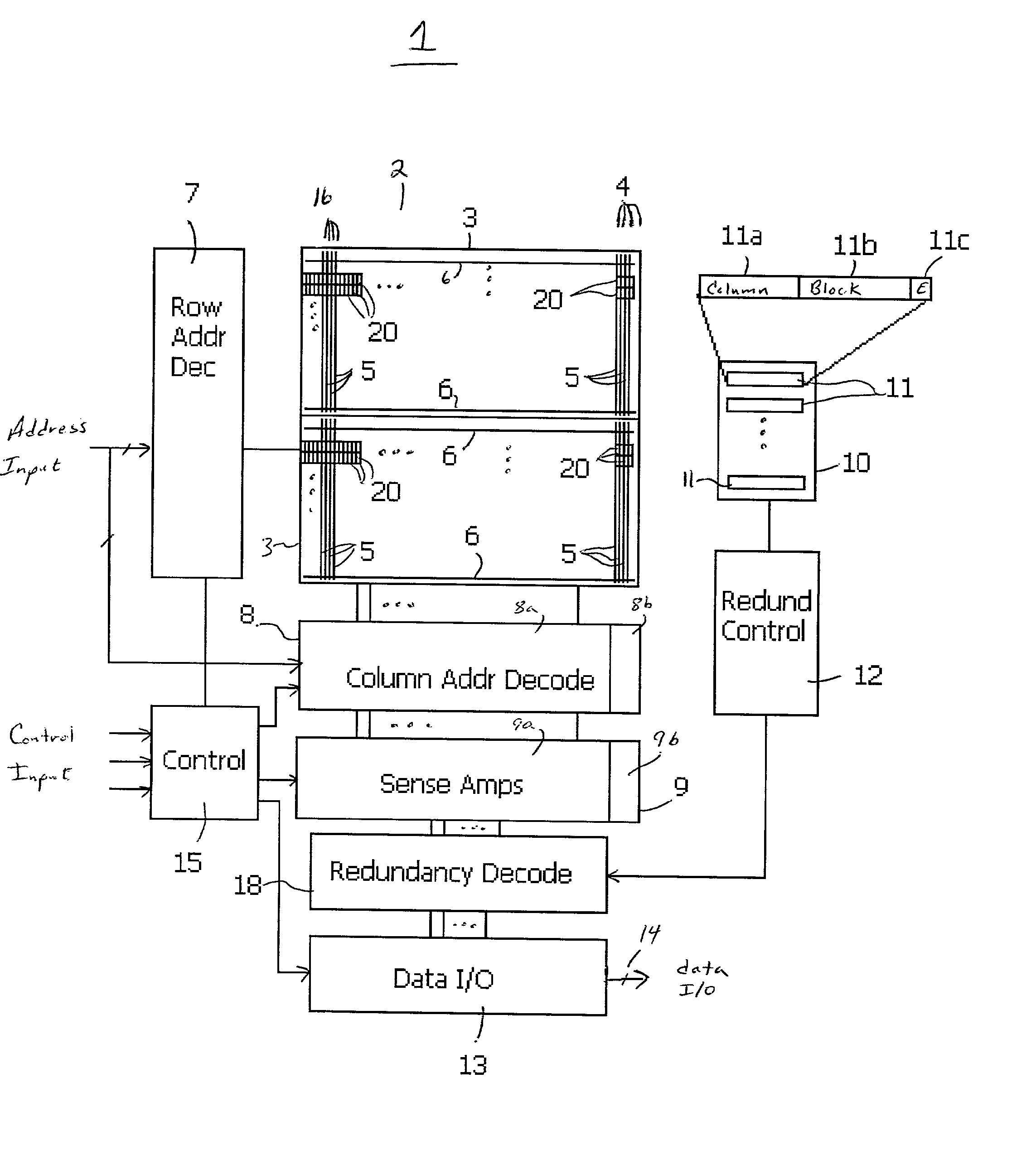 Redundancy circuit and method for flash memory devices