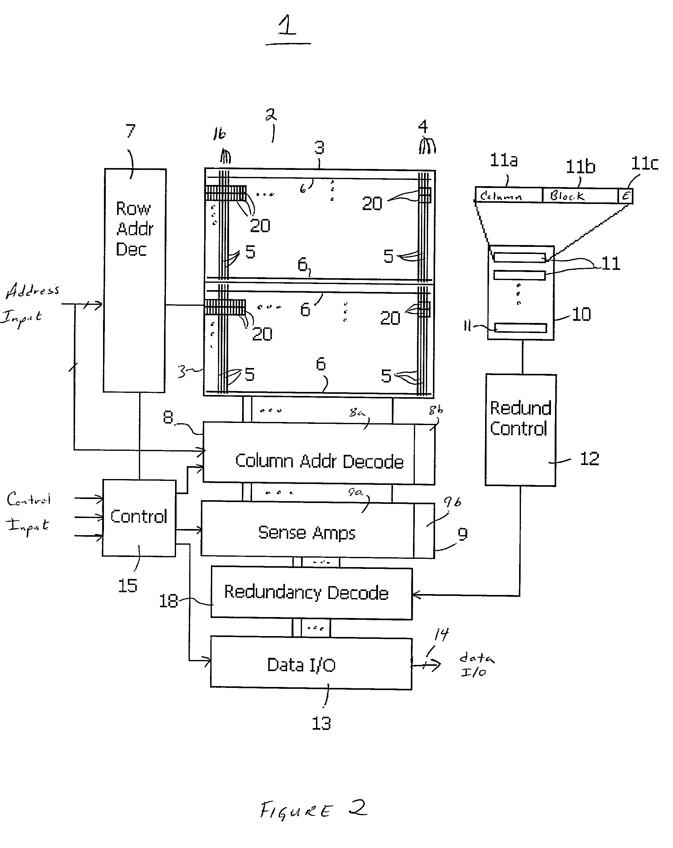 Redundancy circuit and method for flash memory devices