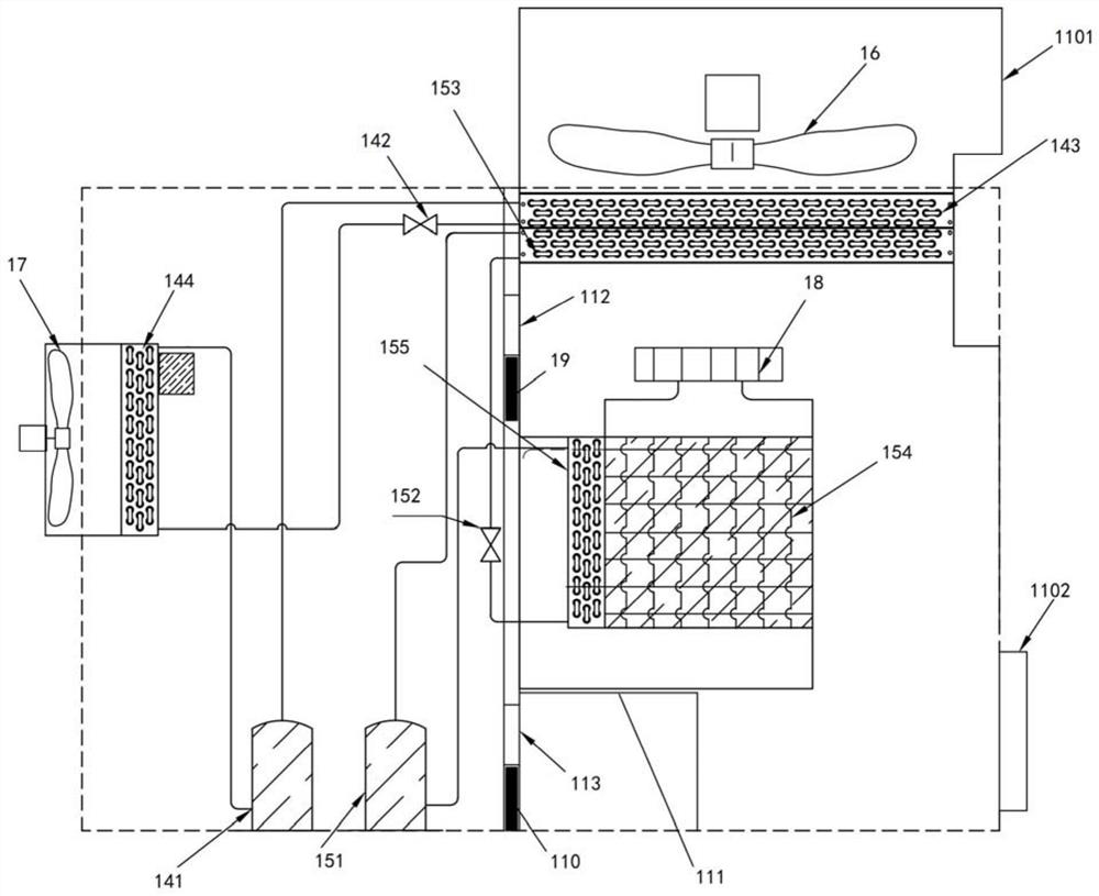 Air path opening and closing combined drying device