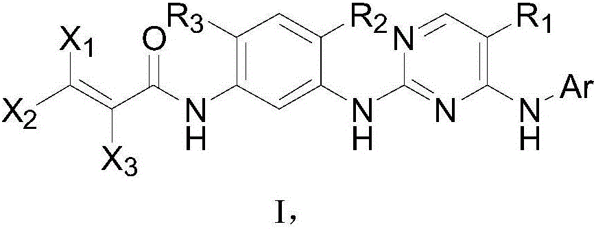 Pyrimidine compound, EGFR inhibitor and application of EGFR inhibitor