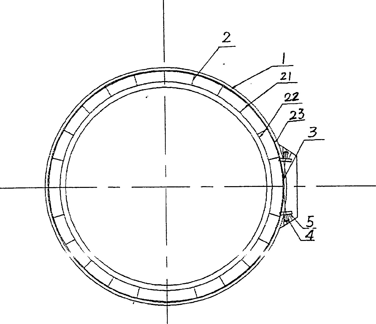 Secondary stage prestress concrete water transport pipe and producing method