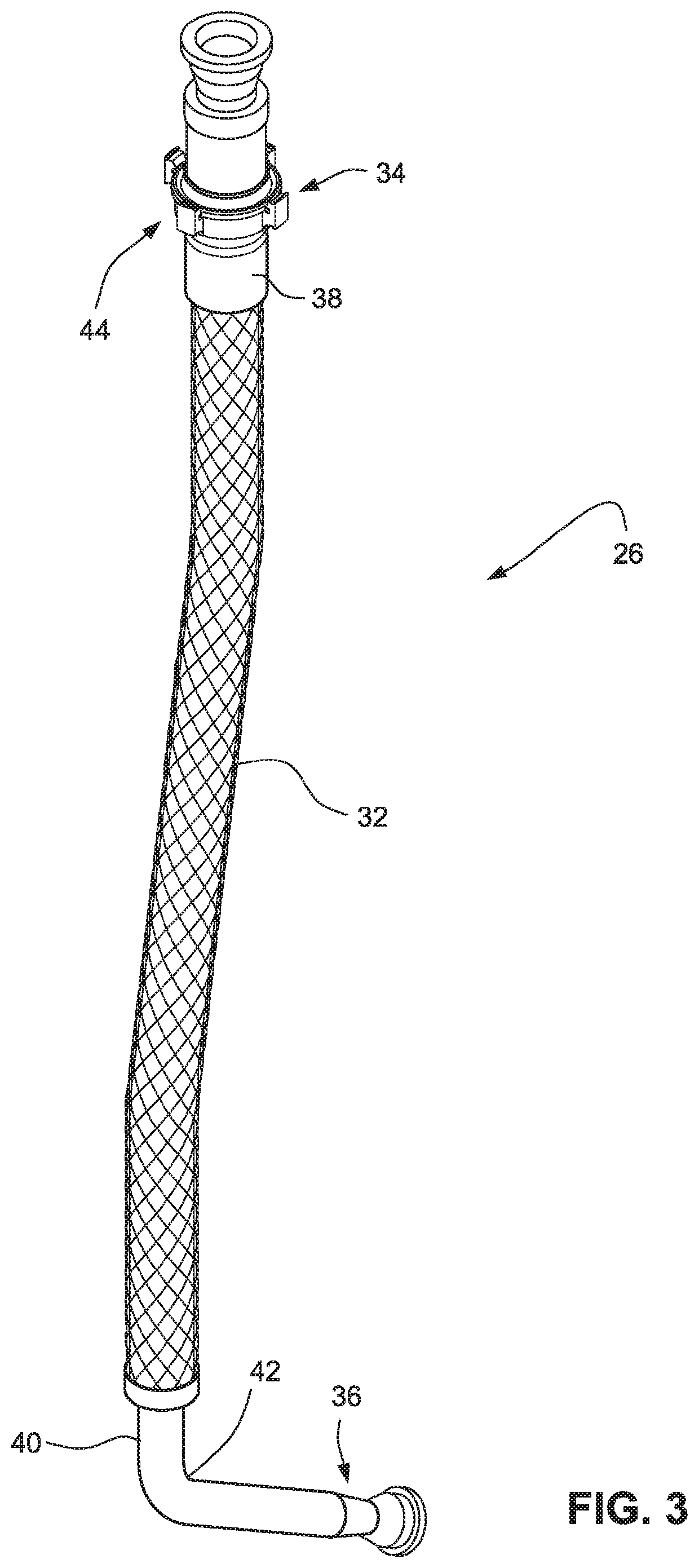 Rotatable and adjustable hose for gas turbine