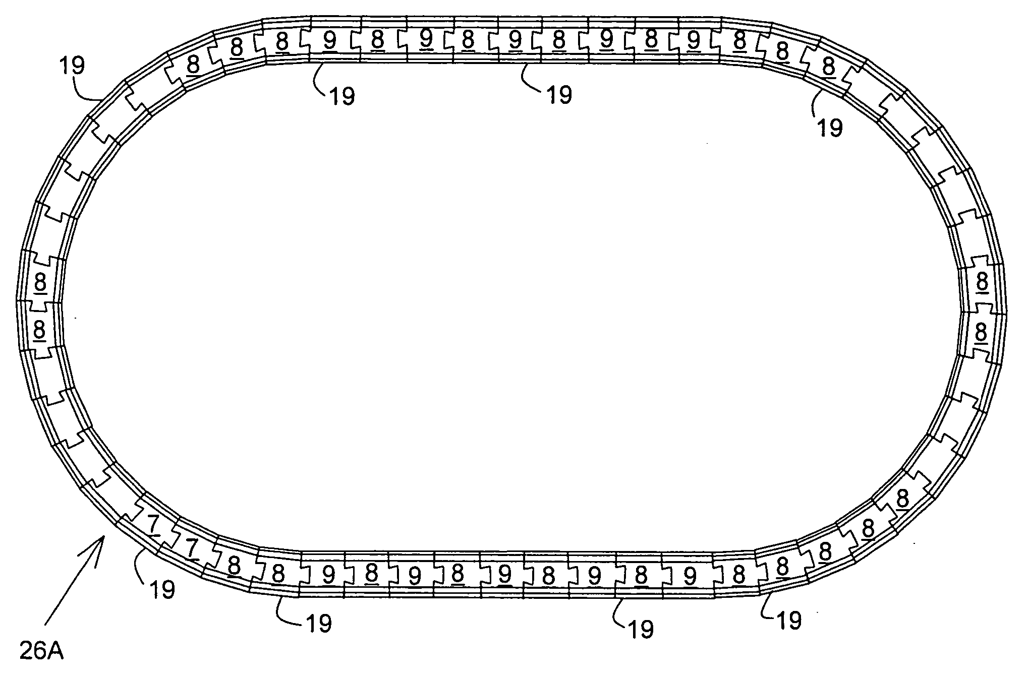 Toy-vehicle track section