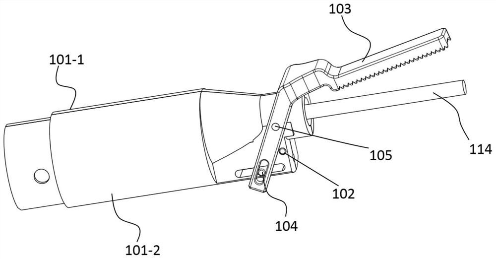 A distal integrated multi-degree-of-freedom ultrasonic knife