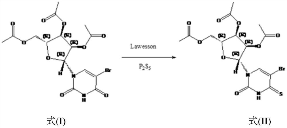 A kind of 4-s-5-br-2', 3', 5'-o-triacetyl uridine synthesis method