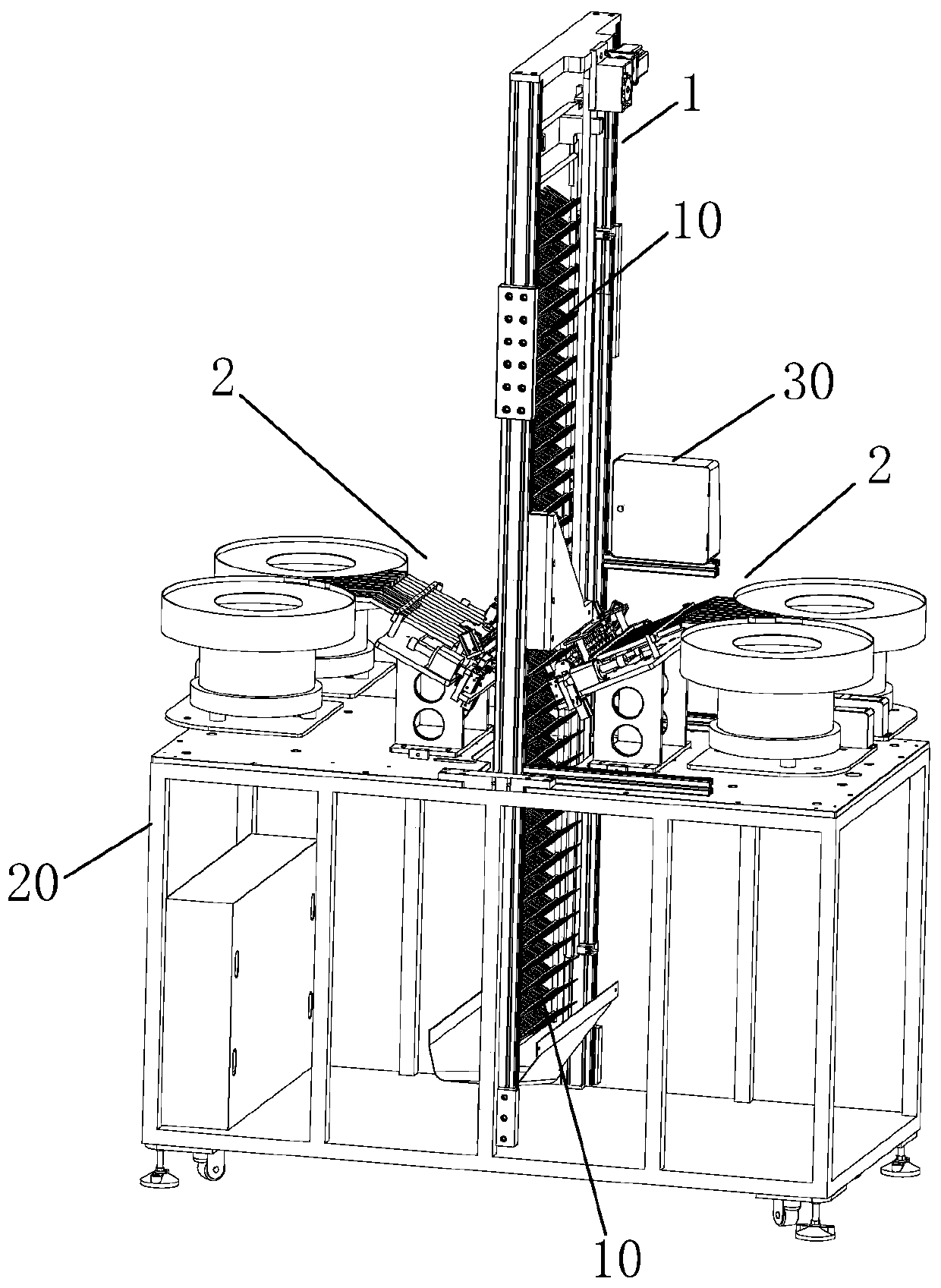Automatic hanging device for electroplating