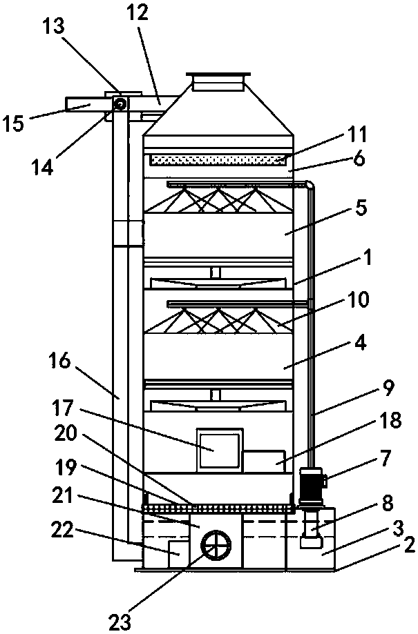 Zero-emission and low-energy-consumption concentration tower