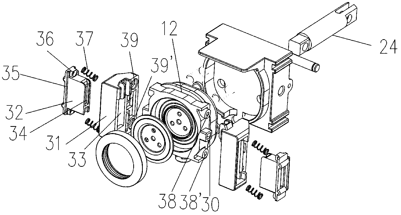 Coffee brewing device and coffee machine using same