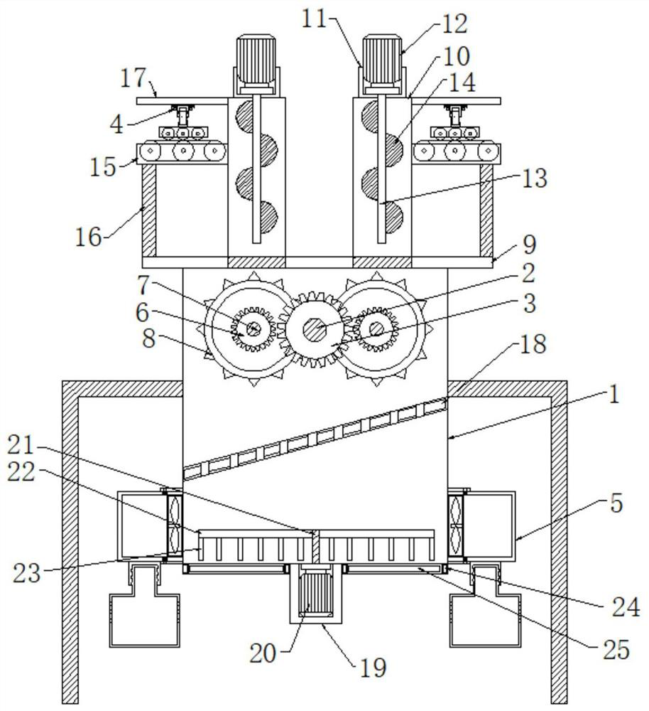 A threshing machine for agricultural machinery with a protective device