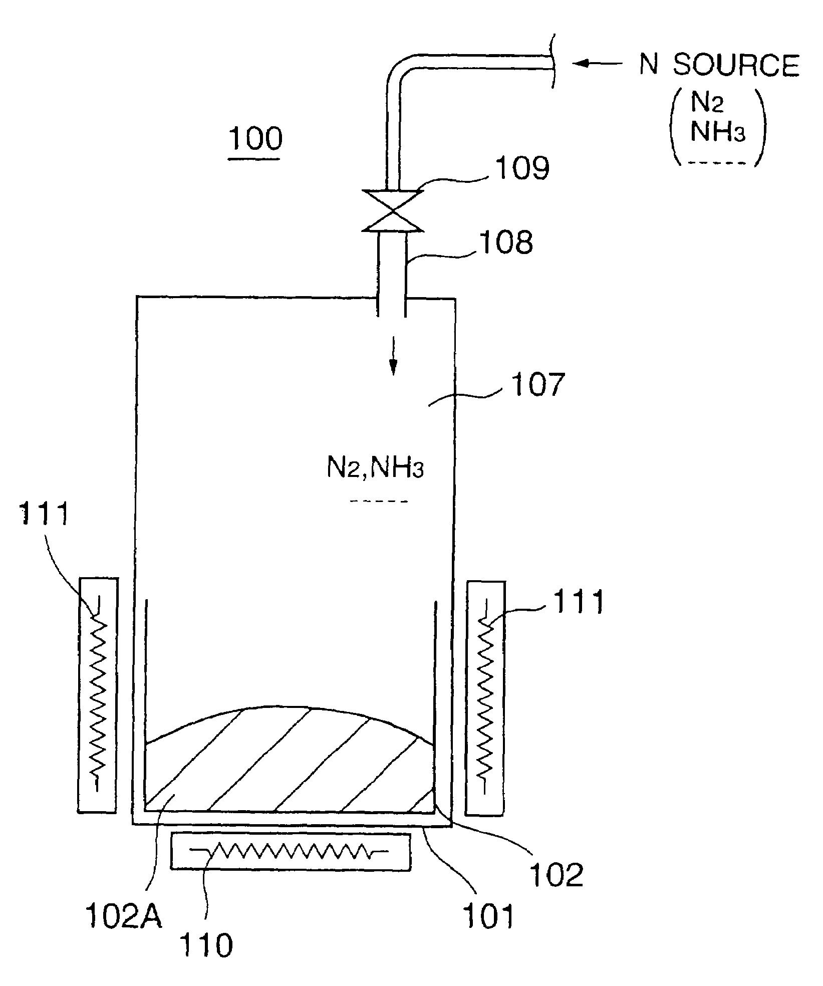 Production of a GaN bulk crystal substrate and a semiconductor device formed on a GaN bulk crystal substrate