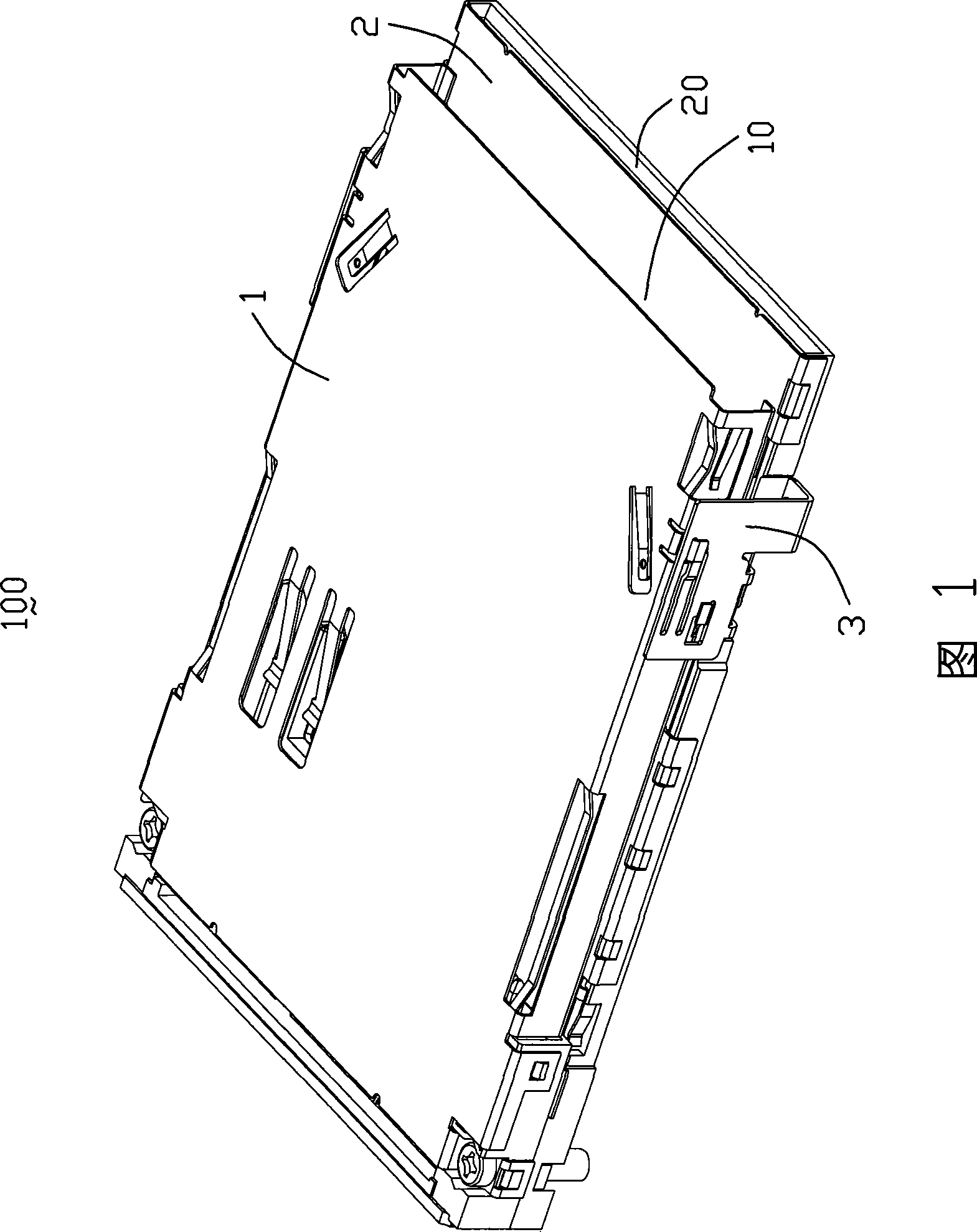 Connector for electronic card