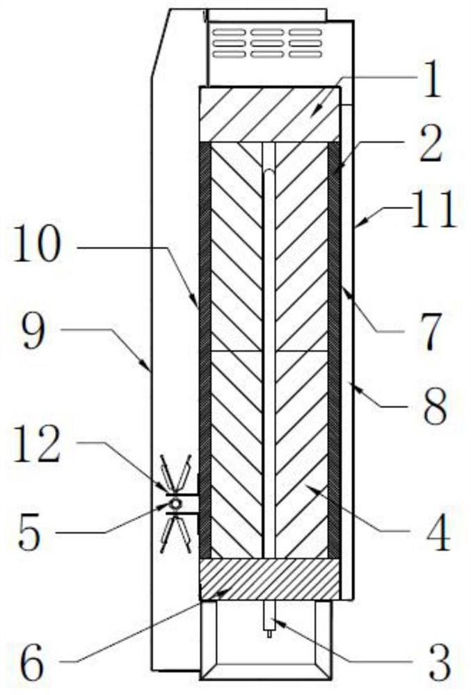 Heat energy slow release and compensation structure of energy-saving heat storage electric heater