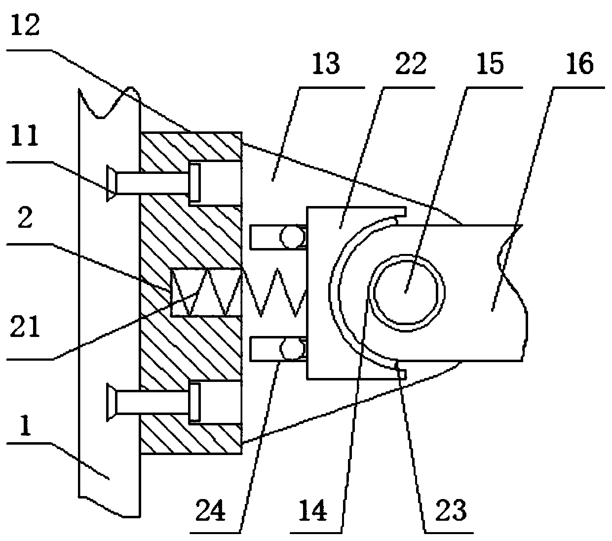Self-locking structure used for television bracket