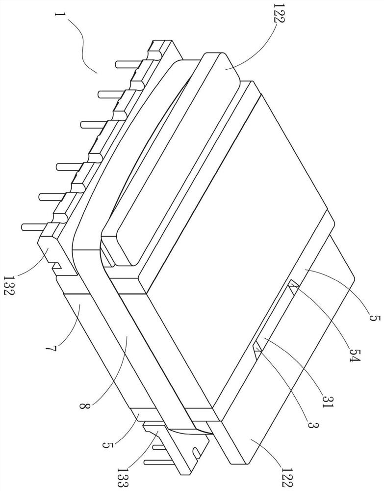 Leakage inductance adjusting structure of thin resonant transformer