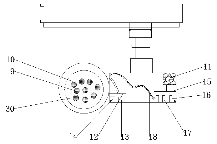 Lifting track lamp realizing light color temperature regulating function