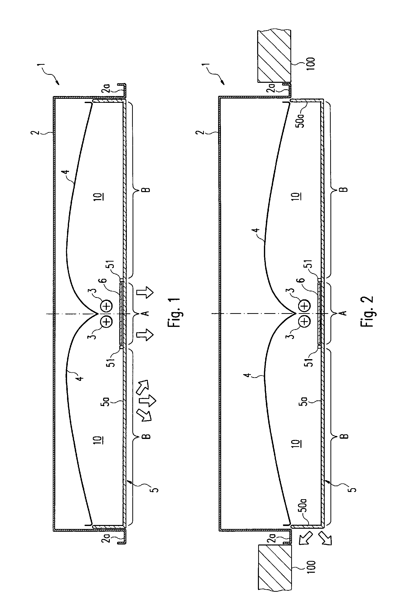 Lamp with a box-like lamp housing element and a light outlet element