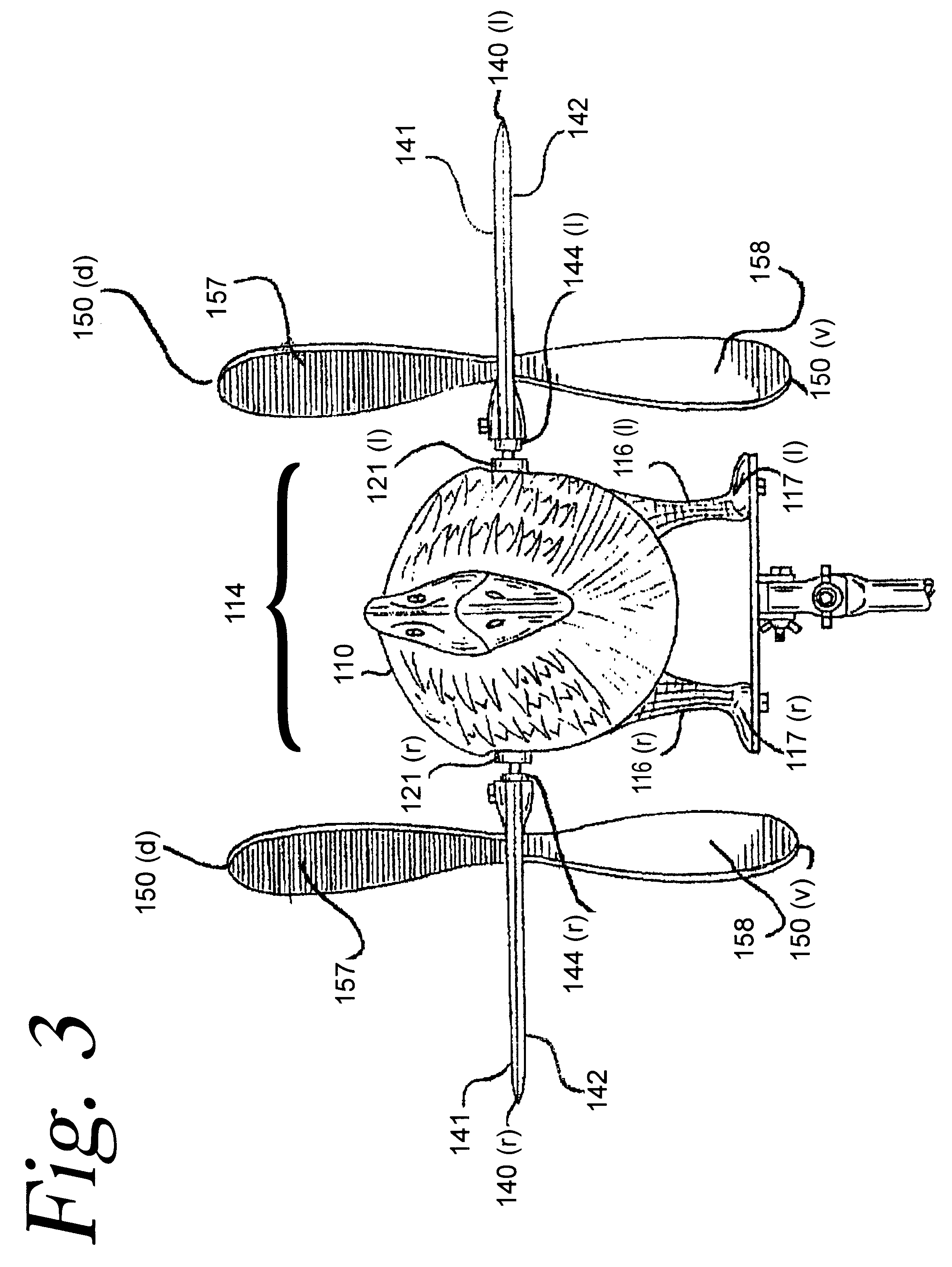 Decoy apparatus with adjustable pitch rotor blade wing assembly