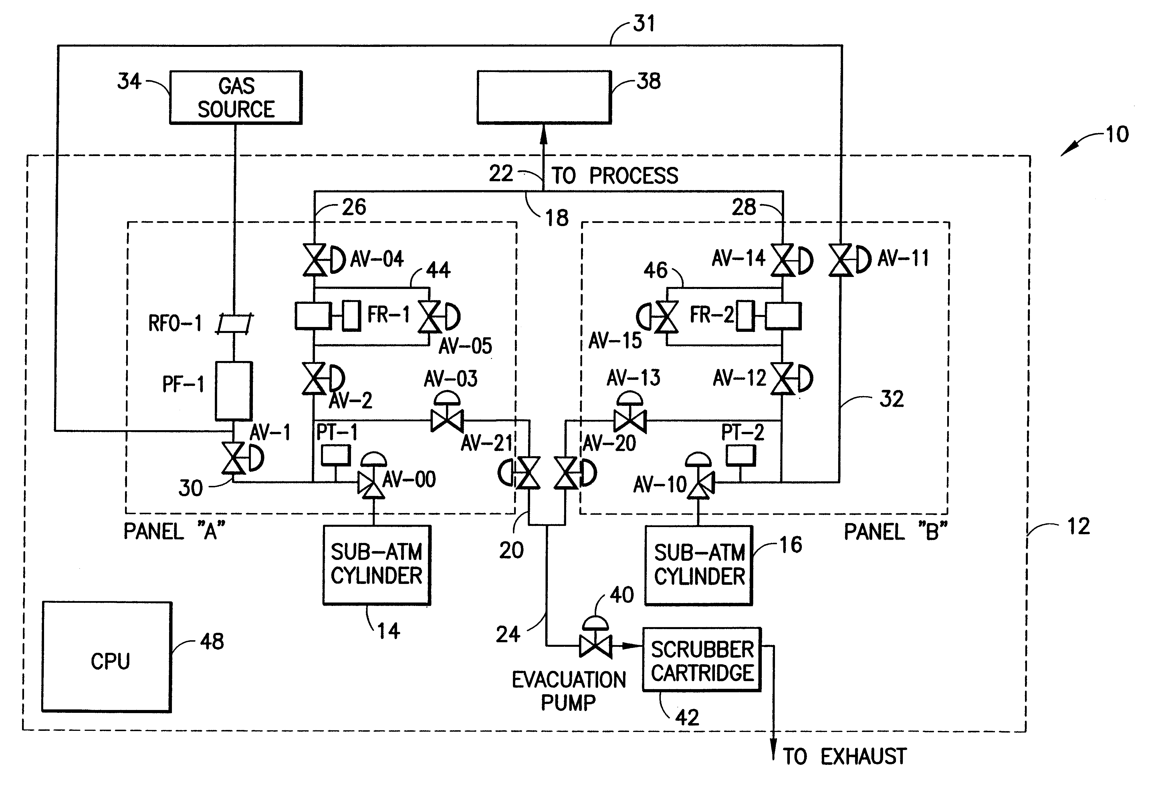 Auto-switching gas delivery system utilizing sub-atmospheric pressure gas supply vessels