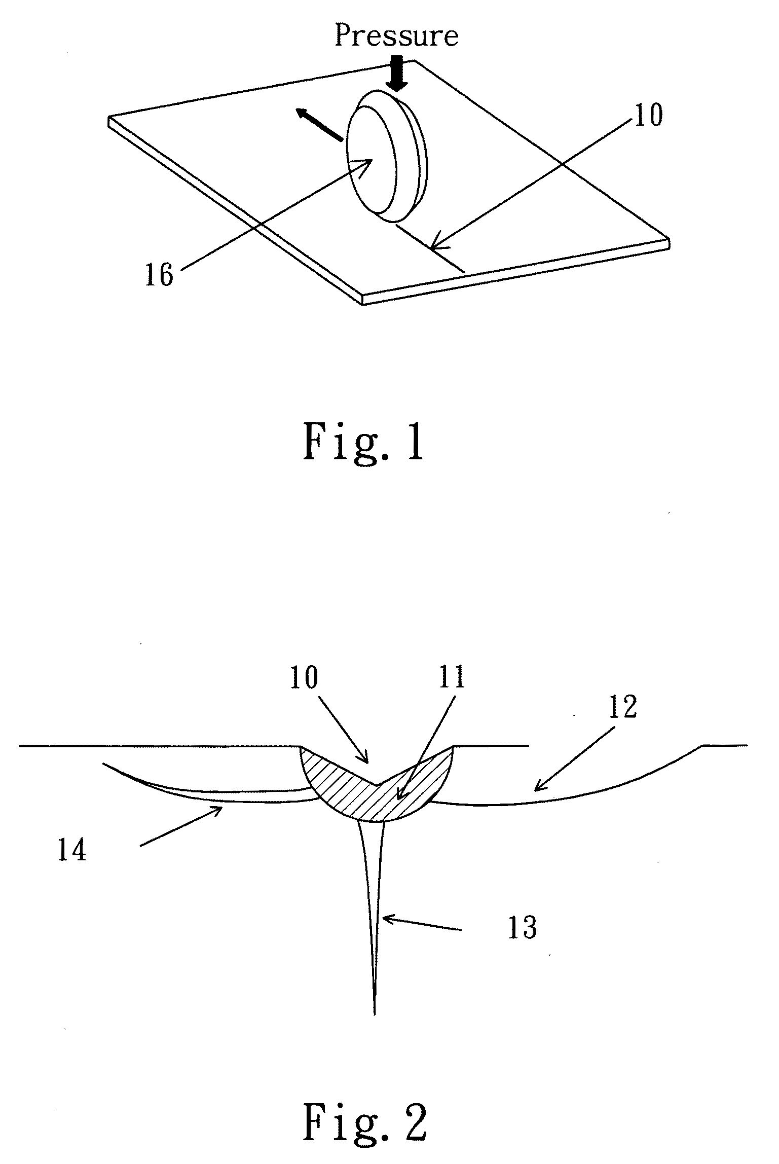 Method and device for vibration Assisted scribing process on a substrate