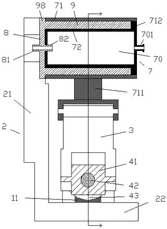 A shock-absorbing air-conditioning condensate discharge device