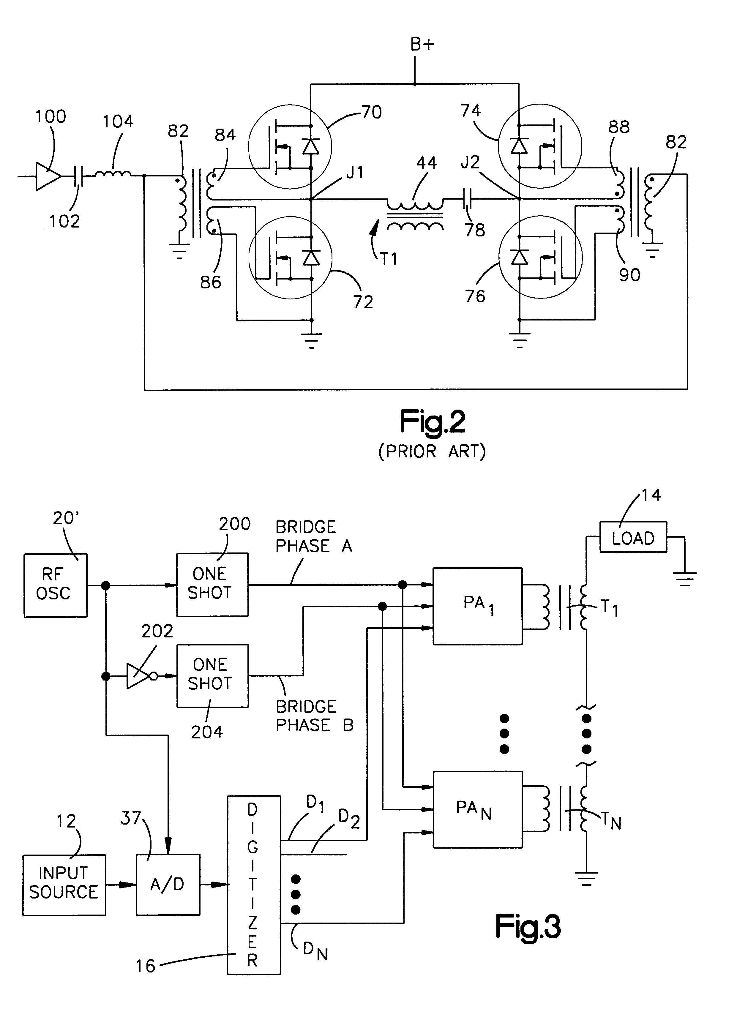 RF power amplifier having synchronous RF drive