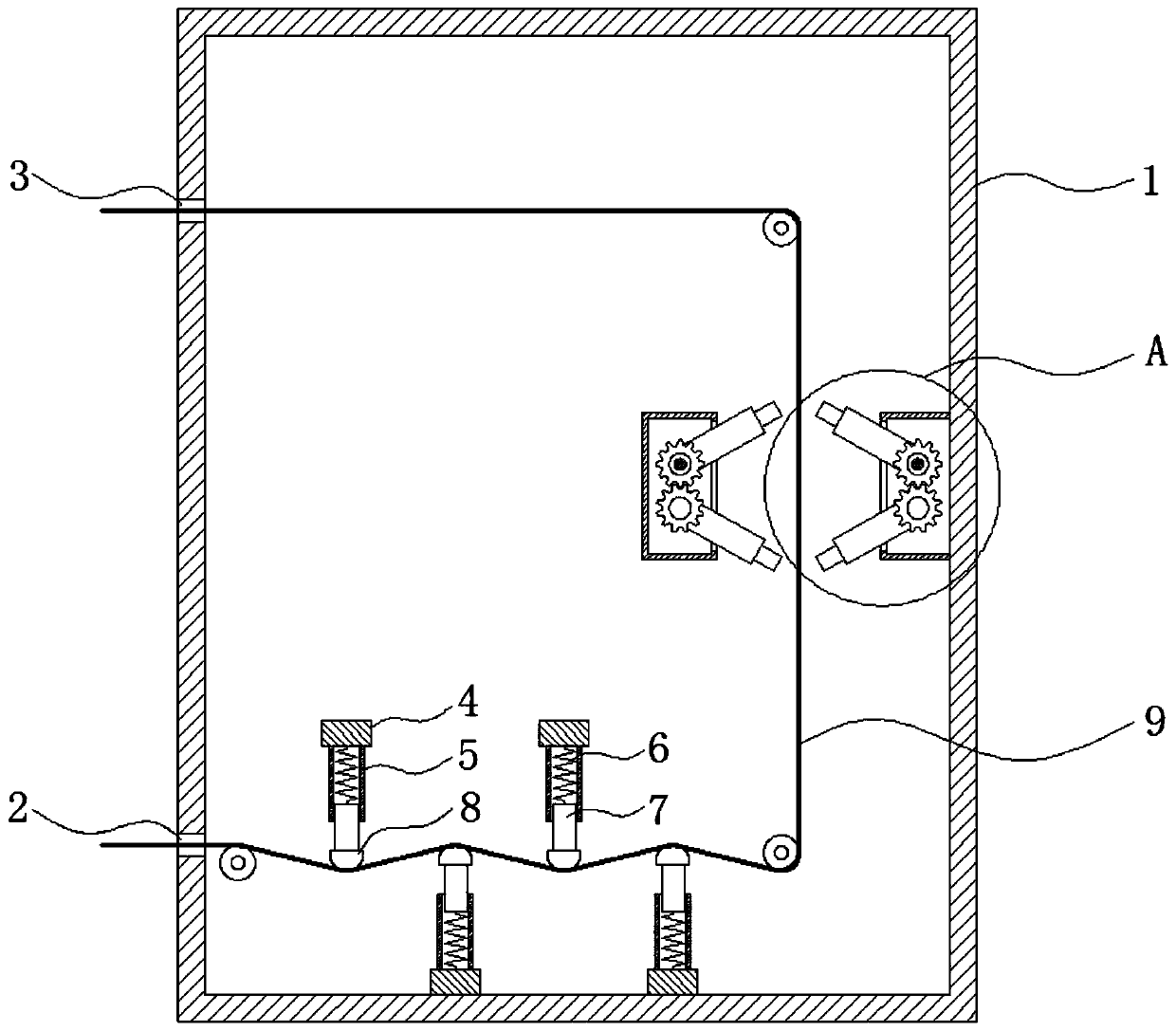 Burning rolling device for velvet on surface of fabric