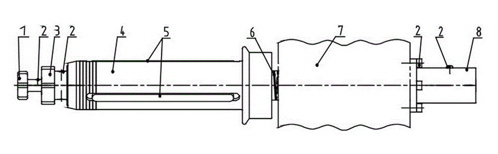 Material shaft of coiling machine