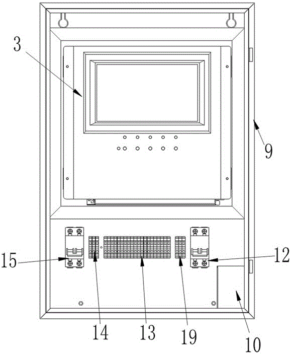 Wall-mounted concentrated power supply concentration control type fire fighting emergency controller