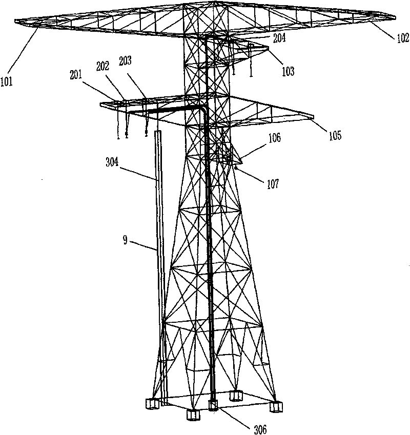 Test tower for multi-functional fall protection device