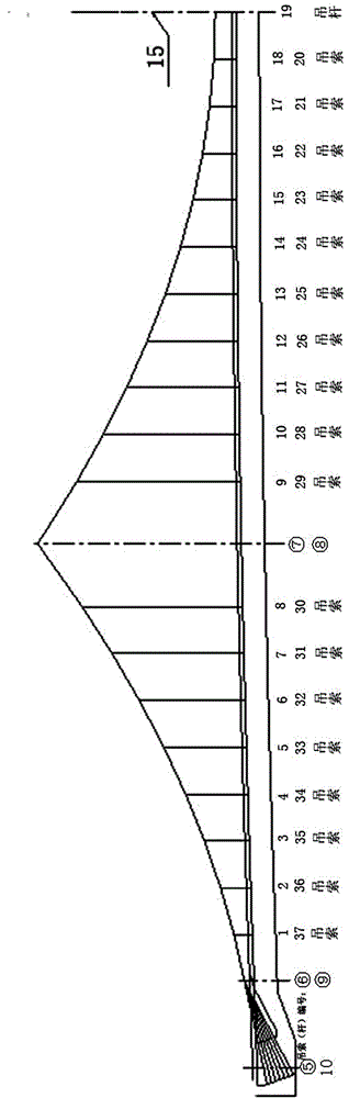 Few-circulation sling graded tension construction method of concrete self-anchored suspension bridge