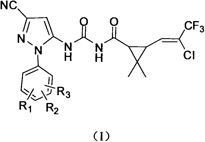 Pyrazole compound containing chrysanthemic acid structure and preparation method and purpose of pyrazole compound