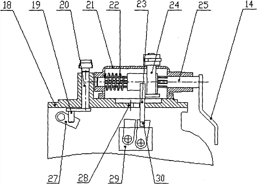 Shift control mechanism of steering-wheel tractor