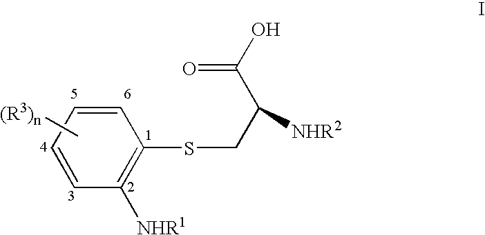 Substituted 2-amino-3-(2-amino-phenylsulfanyl)-propionic acids