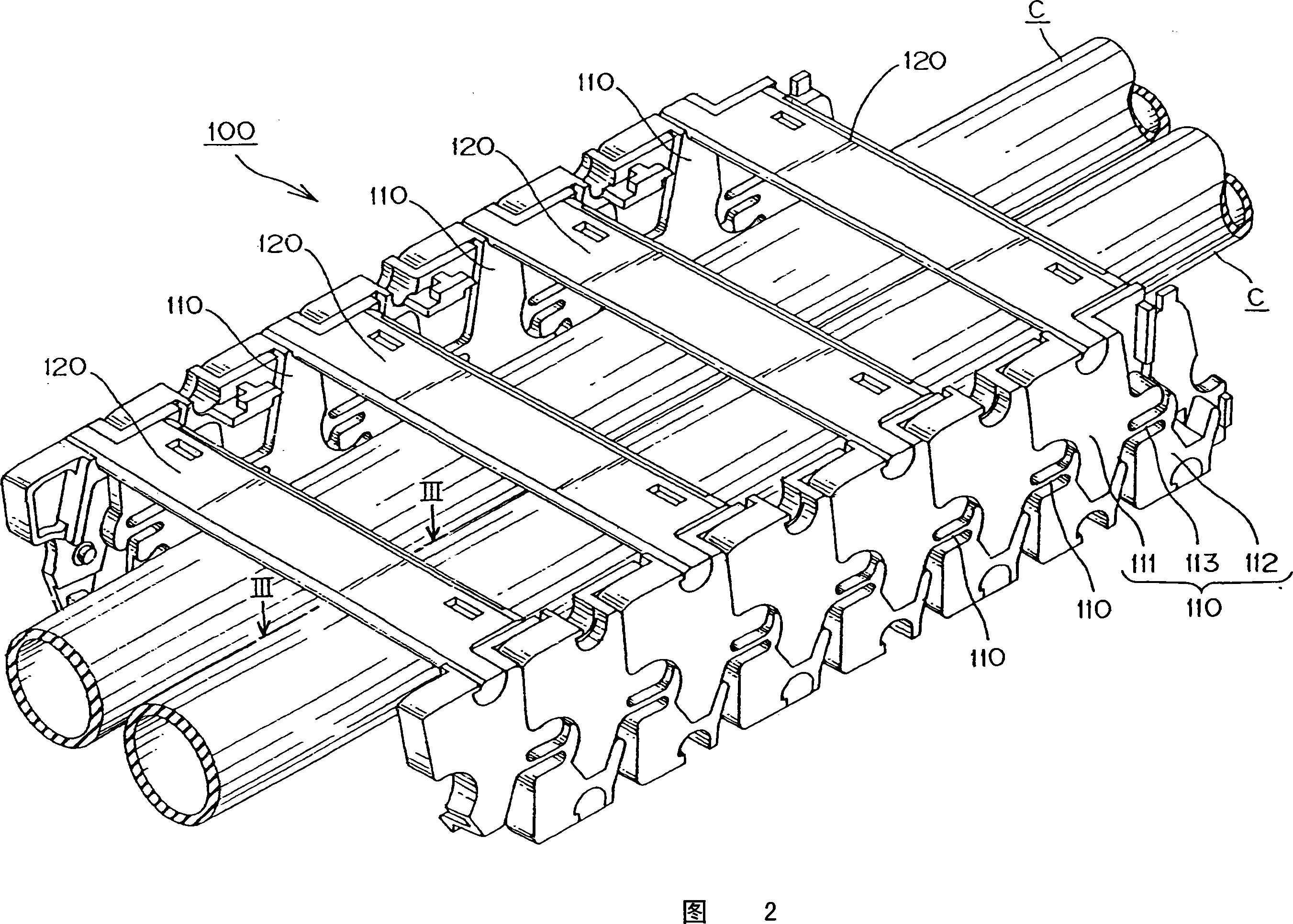 Cable protection guiding device