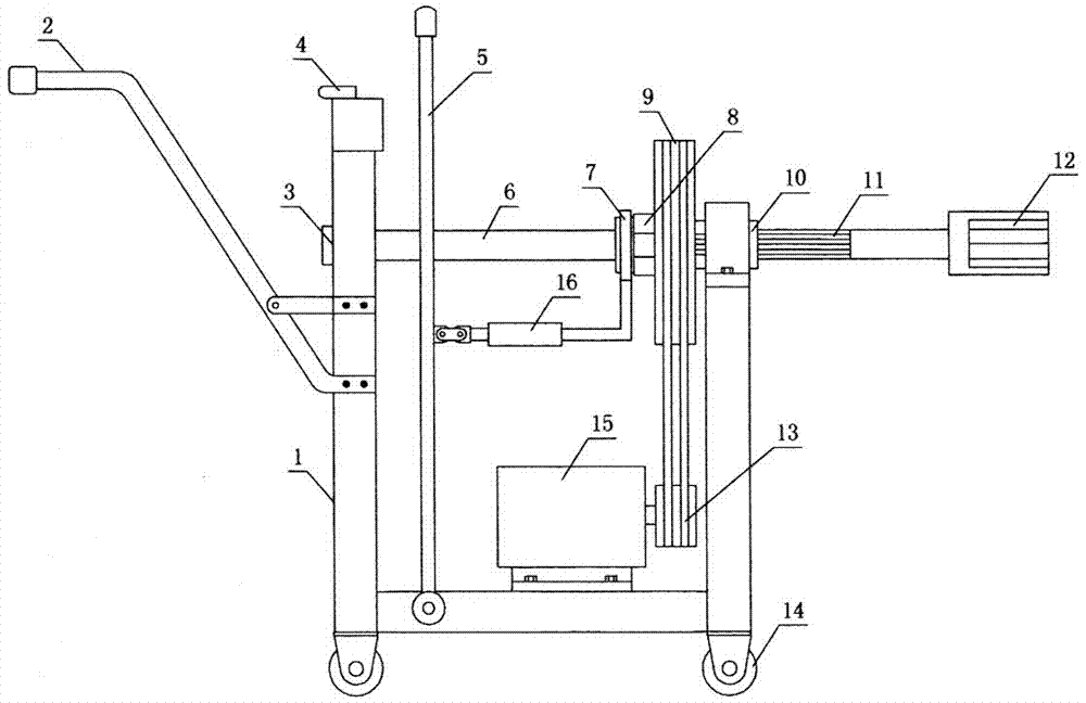 Motor tricycle tire bolt mounting and dismounting machine