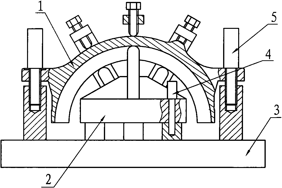 Compound fixture for processing matched seam allowance on upper body of motor car bogie axle box