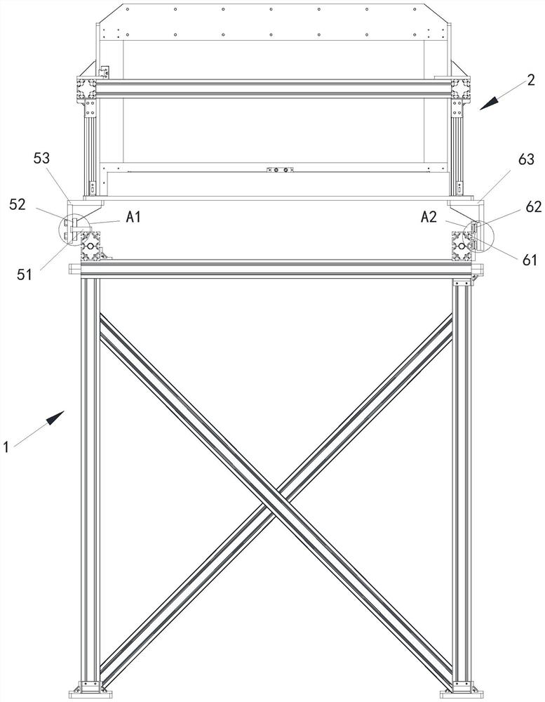 Self-adaptive guide device and automatic operation platform comprising same