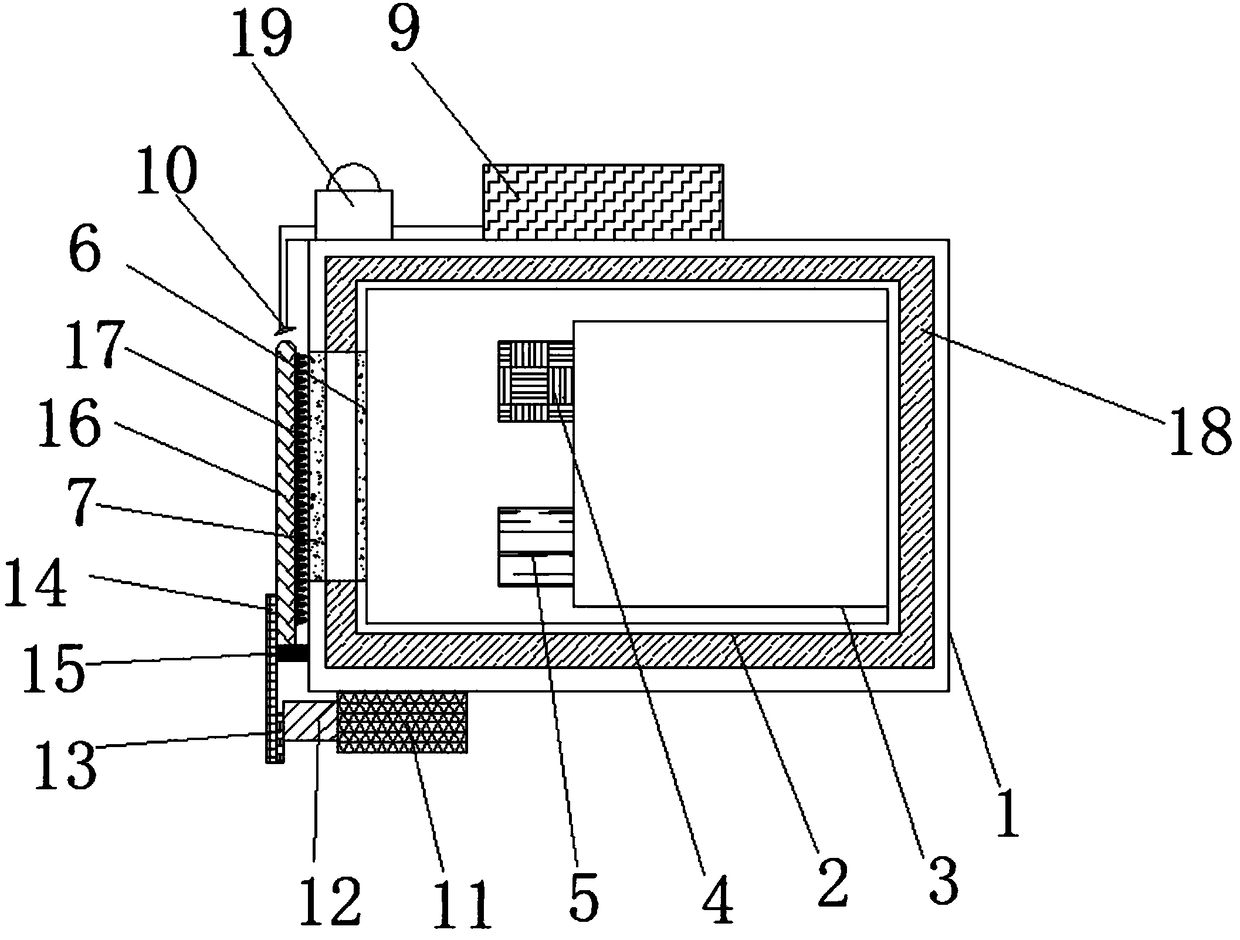 Spark detecting device with self-cleaning effect