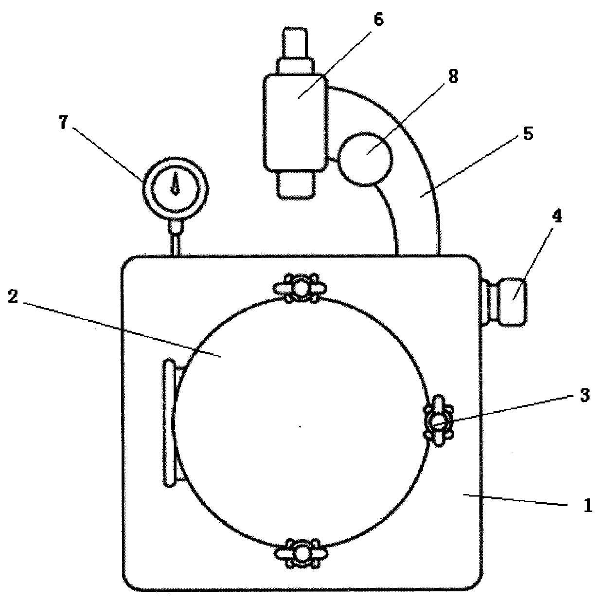 Gas pressure cell damage instrument