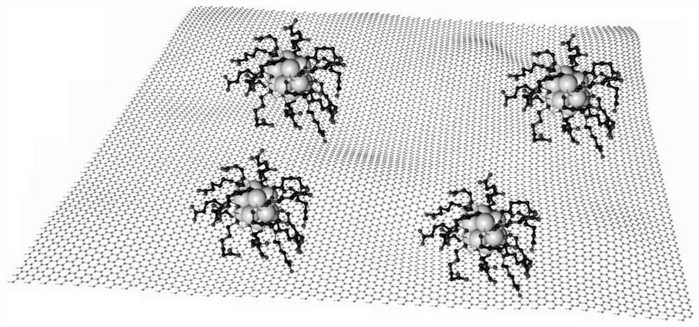 A kind of preparation method of gold cluster/graphene composite catalytic membrane