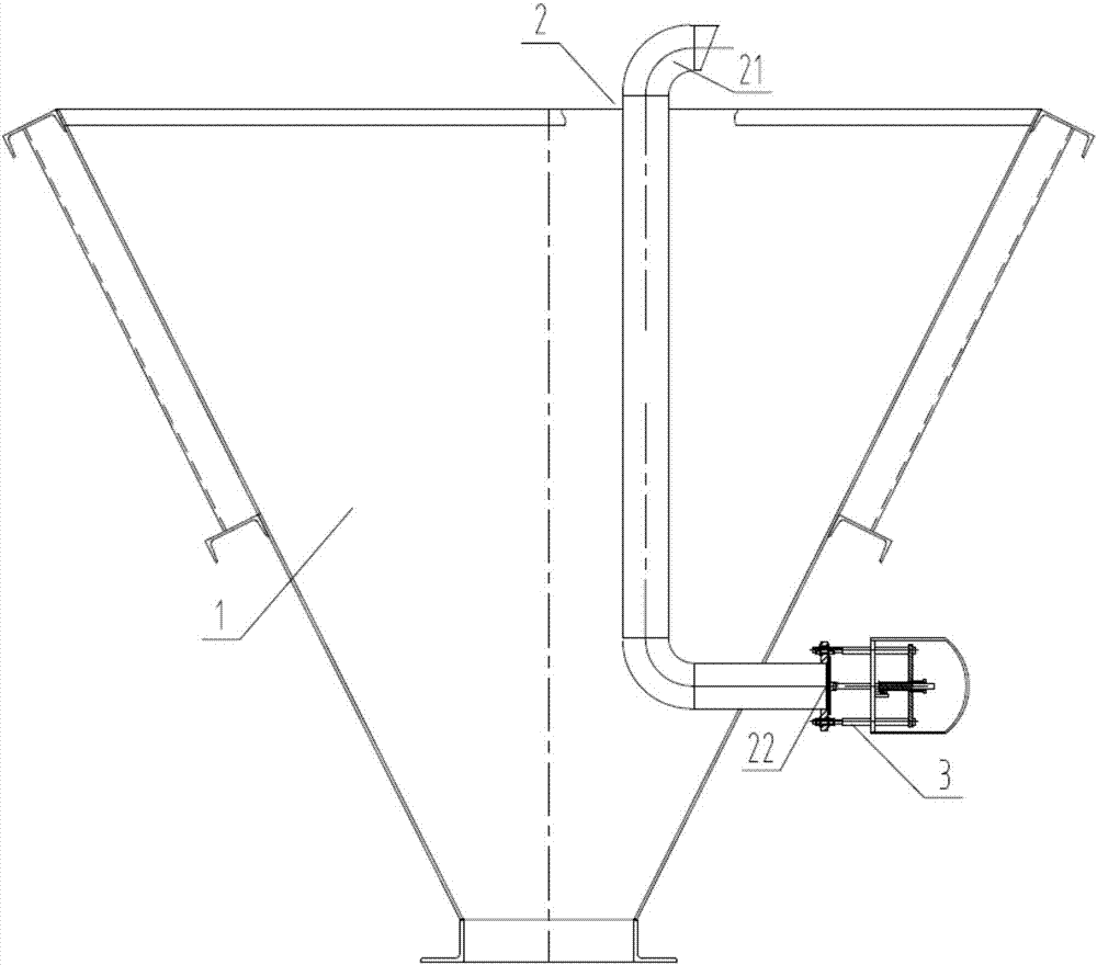 Safety signal valve automatically discharging dust for dust remover dust hopper in severe dust accumulating state