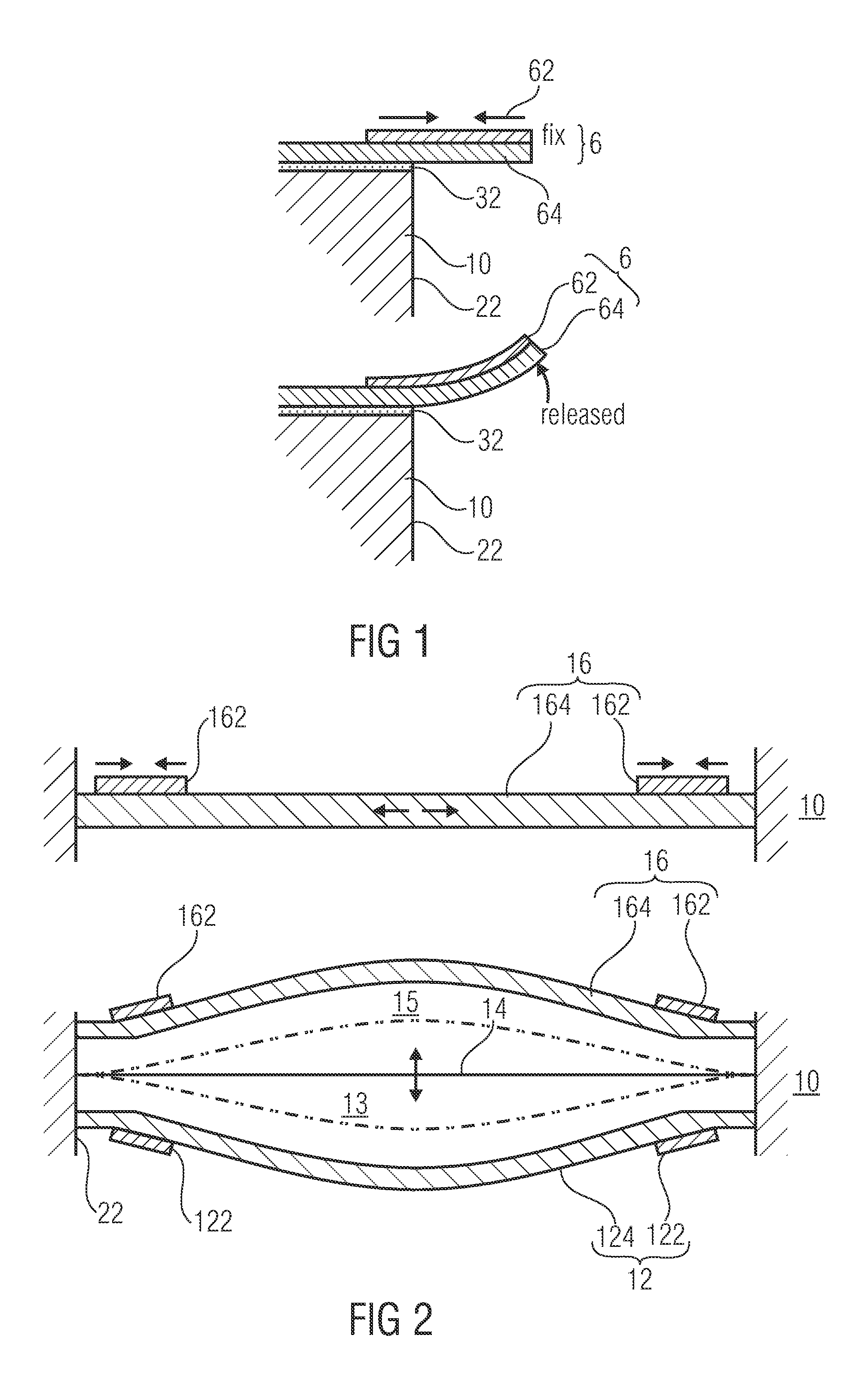Micro Electrical Mechanical System with Bending Deflection of Backplate Structure