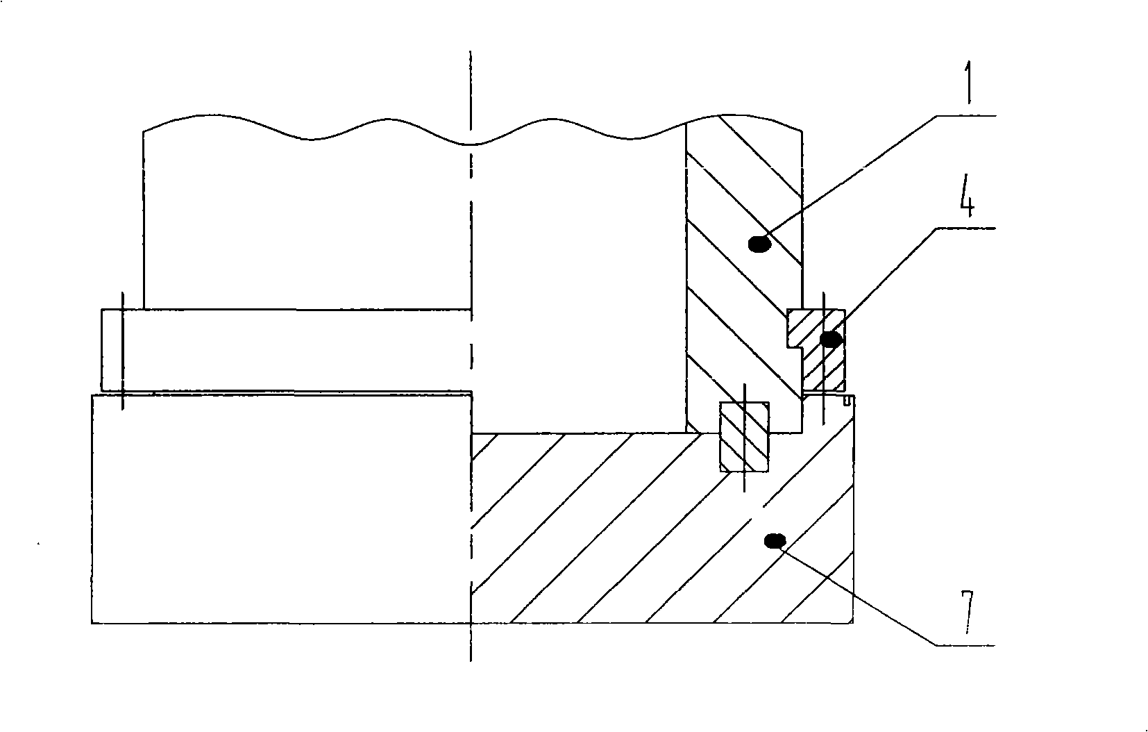 Connection device of vertical hydraulic press main plunger and pressure head