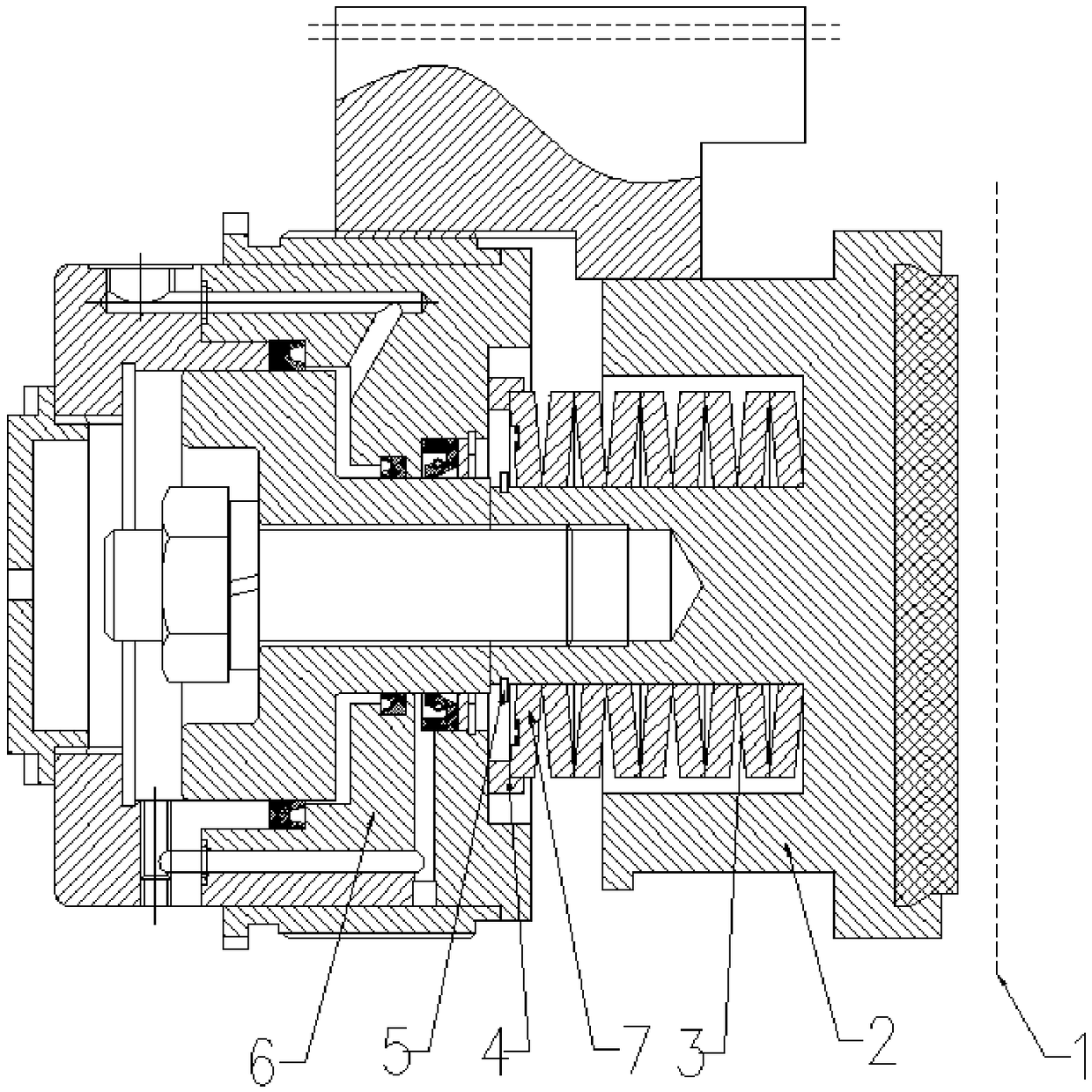 Disk brake capable of monitoring force of disk spring in real time and monitoring method