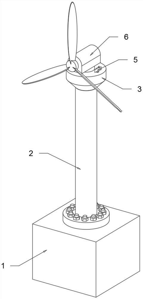 Wind power generation device with supporting base