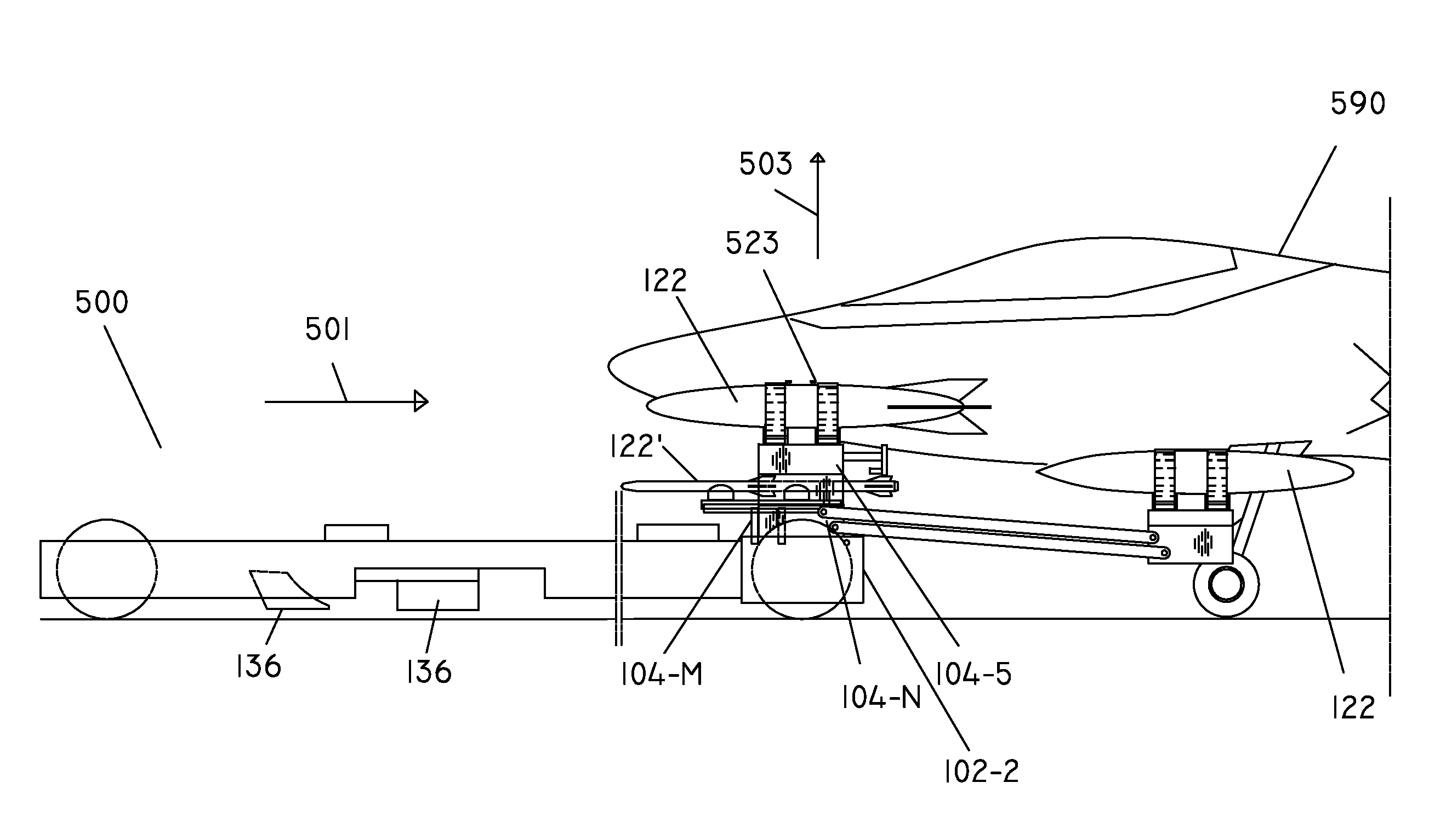 Rapid store load system for aircraft and method of operation thereof